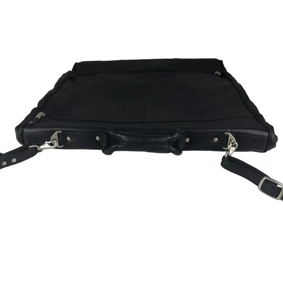 Canyon Outback Black Leather‎ Garment Carry-On Overnight Bag NEW - Picture 4 of 10